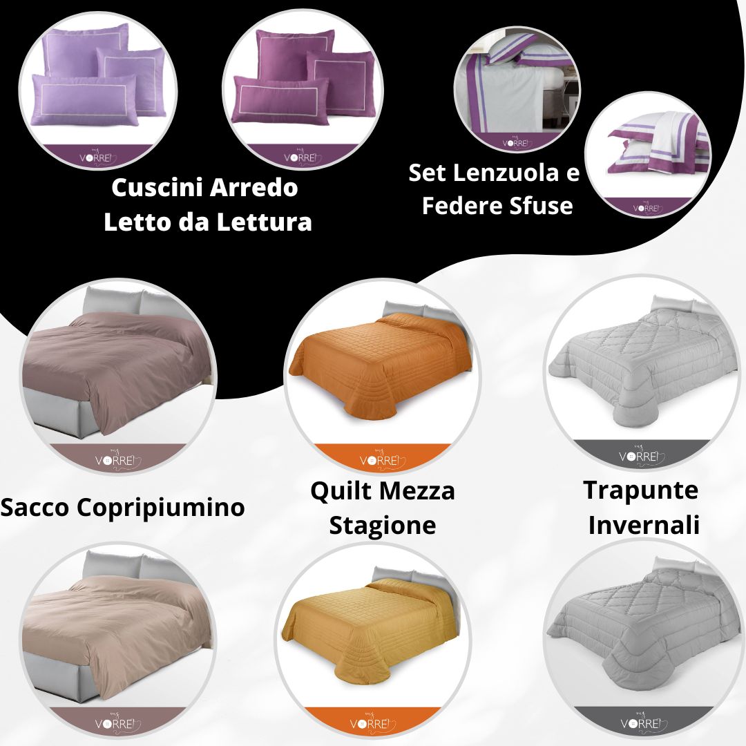 Tris Cuscini Arredo Letto da Lettura in 3 Misure 30x60 45x45 60x60 Completi di Fodera e Imbottitura