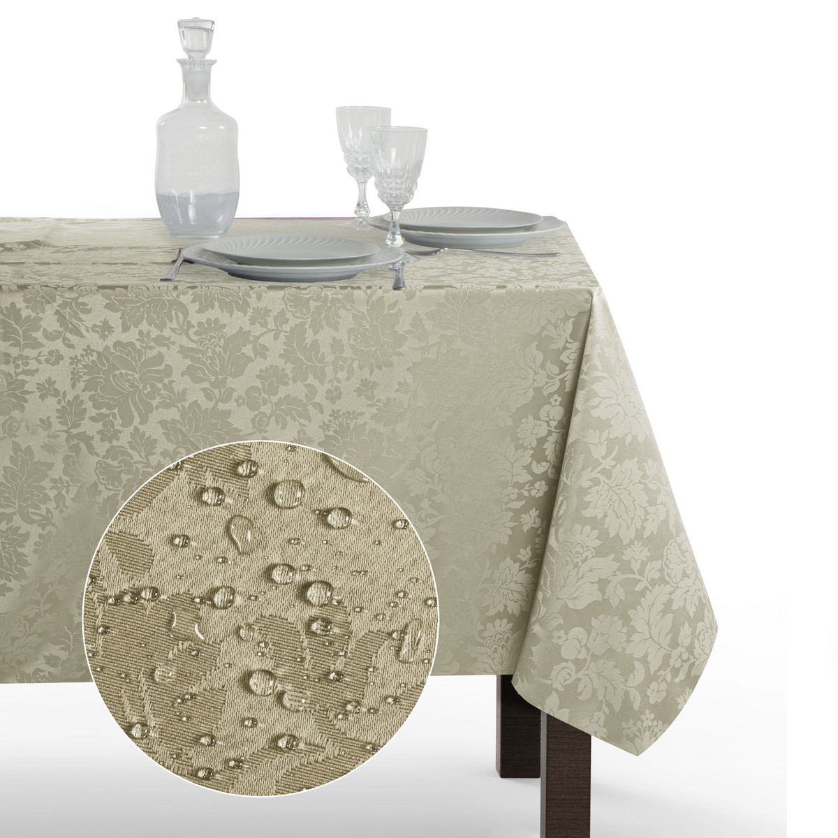Tovaglia Rettangolare Antimacchia Jacquard Poliestere 100% | Misure Small