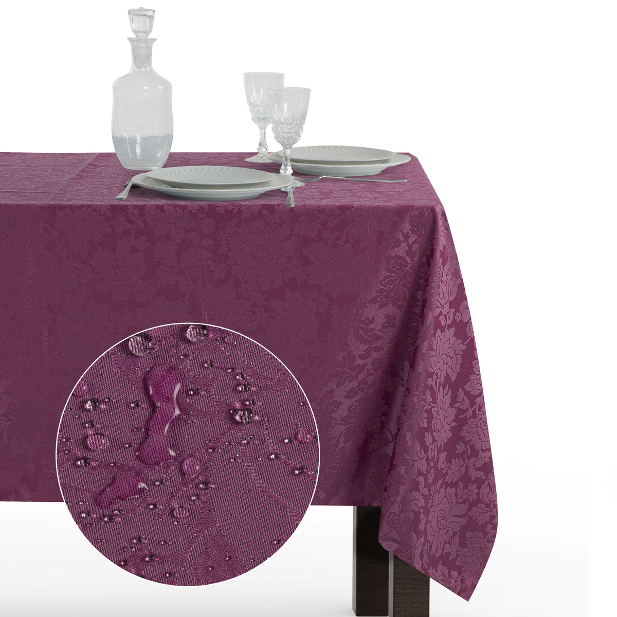 Tovaglia Rettangolare Antimacchia Jacquard Poliestere 100% | Misure Small