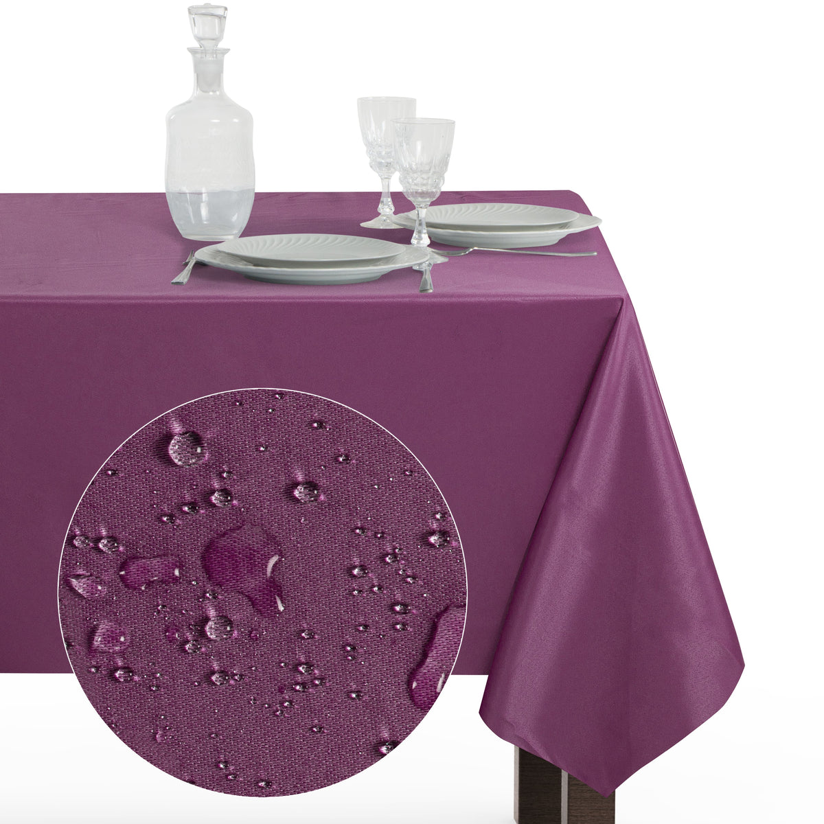 Tovaglia Rettangolare Antimacchia Unito Poliestere 100% | Misure Small