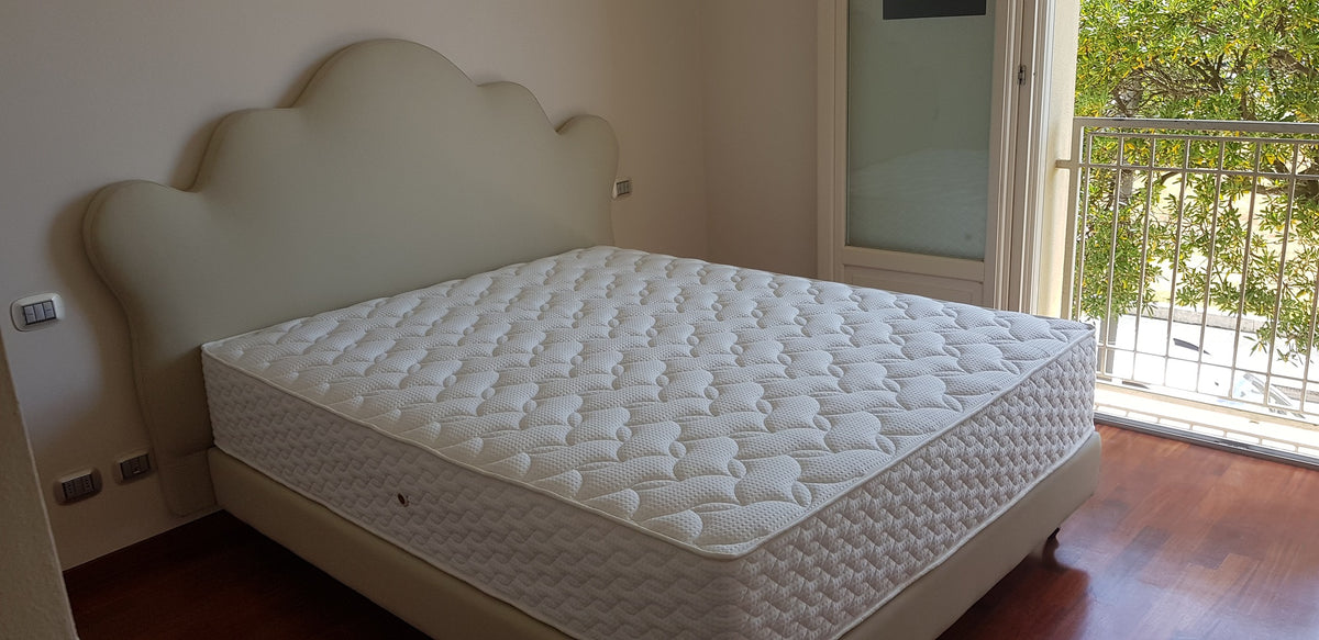 Testiera Letto Singola BRUNELLESCHI Spessore cm 10 Certificata ignifugo per Alberghi Rivestimento Ecopelle o Tessuto a scelta
