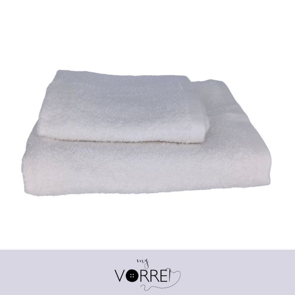 Coppia Spugna Viso+Ospite (12+12) Gr 450 MQ Cotone 100%| Misura Viso 60x110cm - Ospite 35x53cm