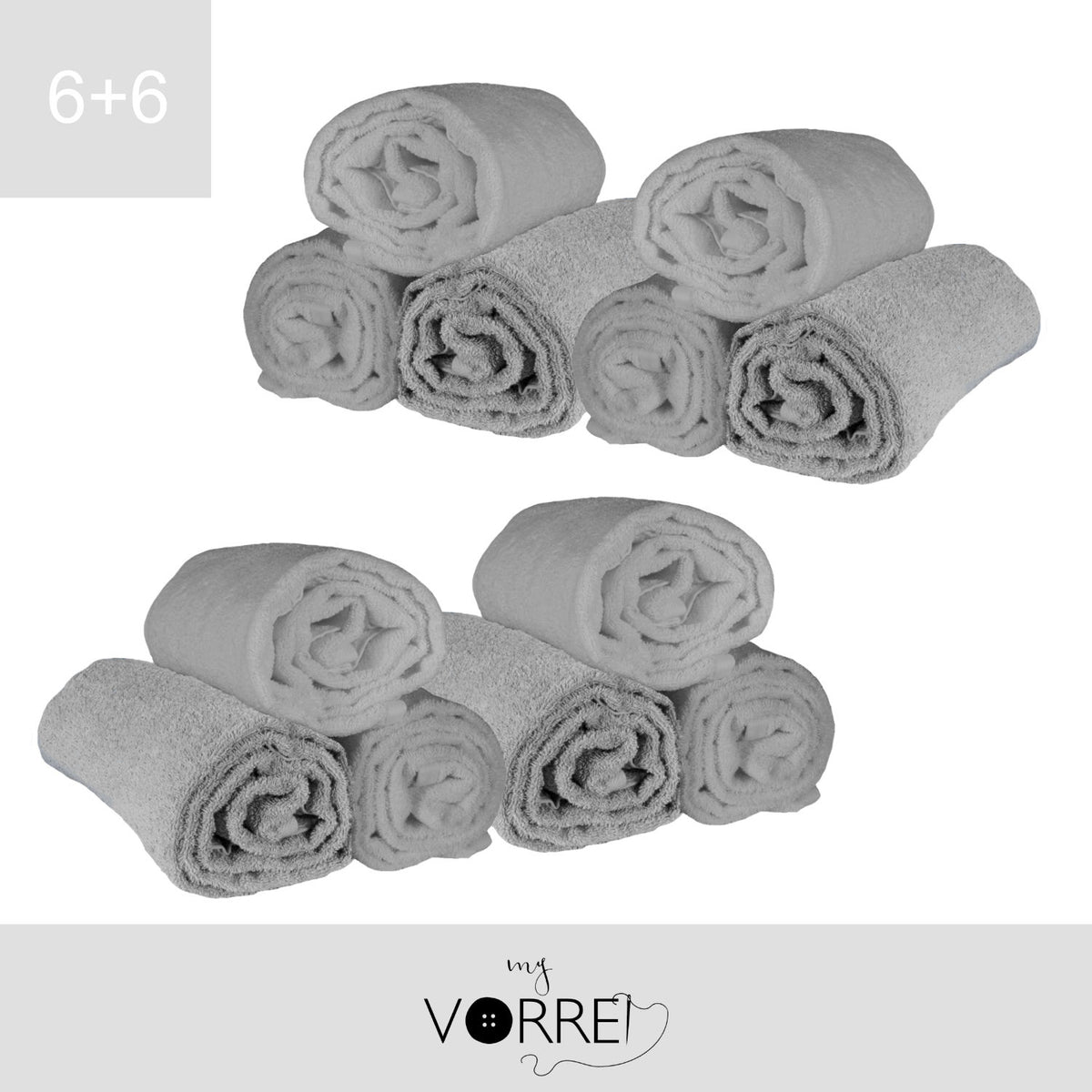 Telo Bagno - 6+6 in Spugna Cotone 100% 450 Gr cm 100x150