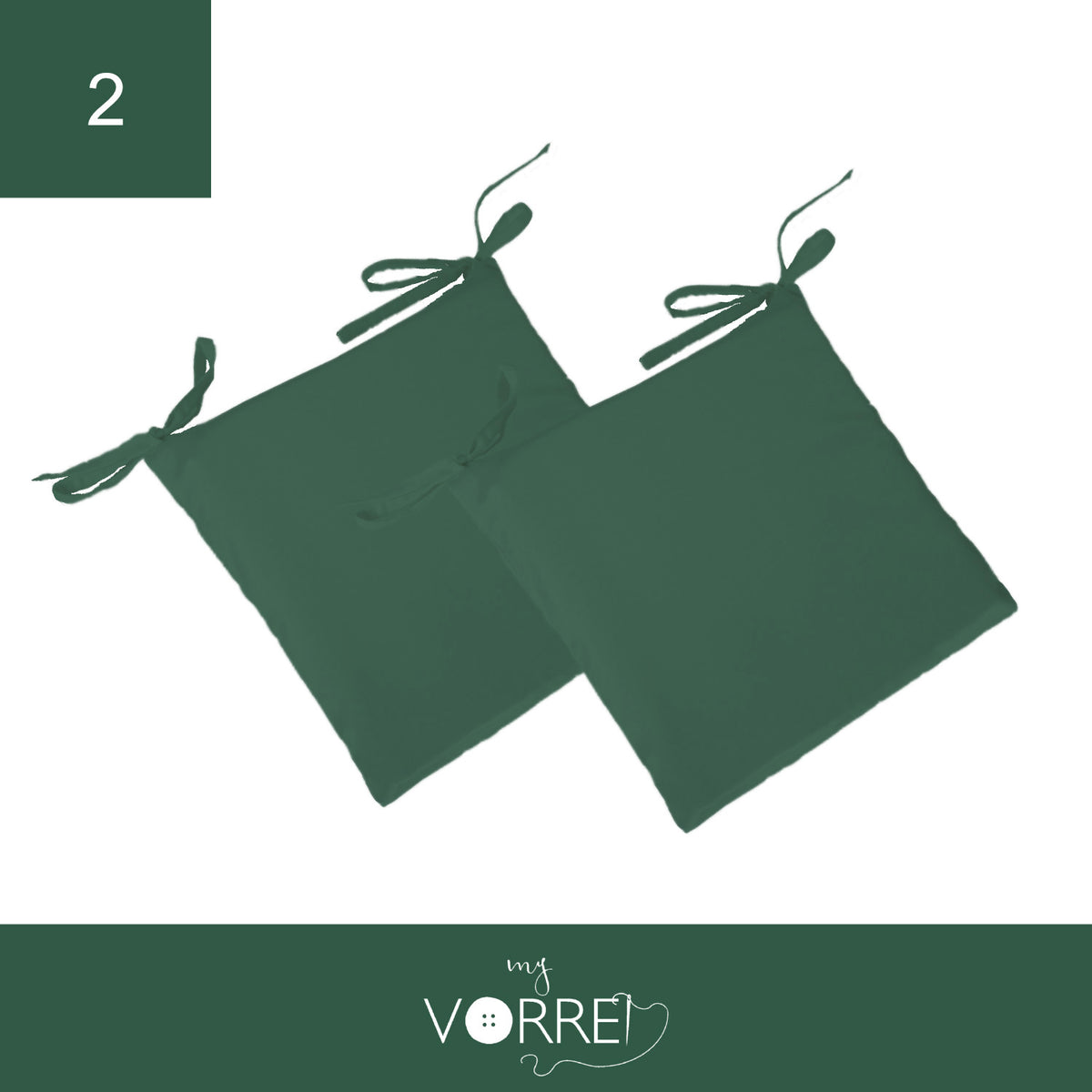 Cuscino Sedia Roma cm 40x40 spessore cm 4 sfoderabile con chiusura lampo | 2 pezzi