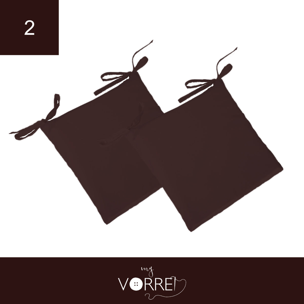 Cuscino Sedia Roma cm 40x40 spessore cm 4 sfoderabile con chiusura lampo | 2 pezzi