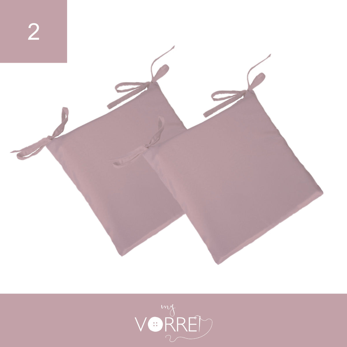 Cuscino Sedia Roma cm 40x40 spessore cm 4 sfoderabile con chiusura lampo | 2 pezzi