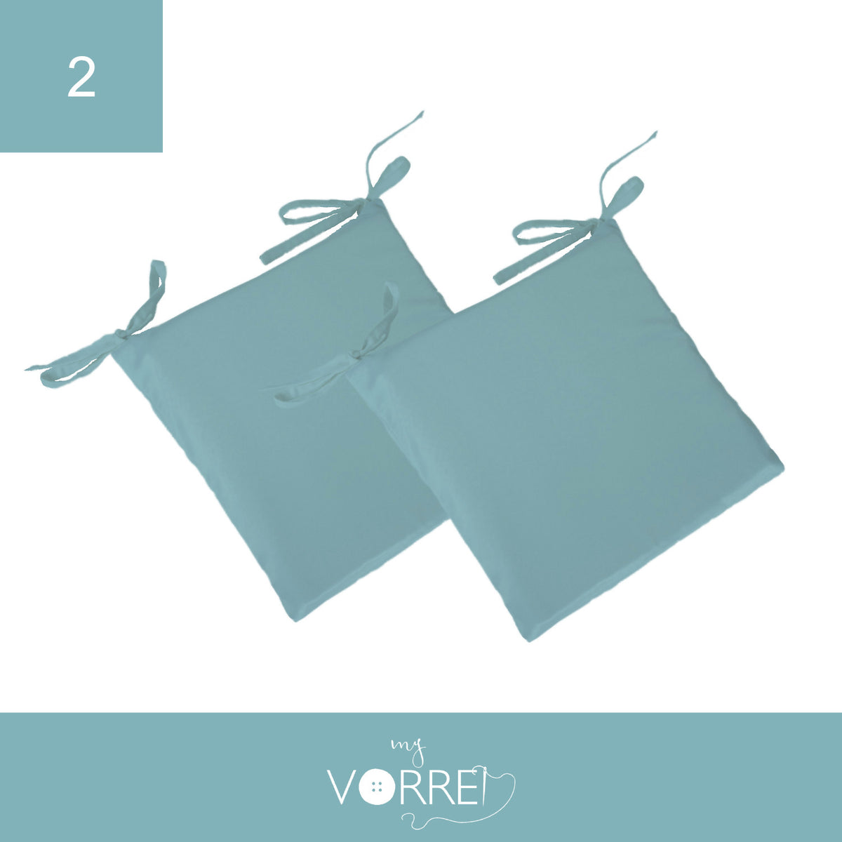 Cuscino Sedia Roma cm 40x40 spessore cm 4 sfoderabile con chiusura lampo | 2 pezzi