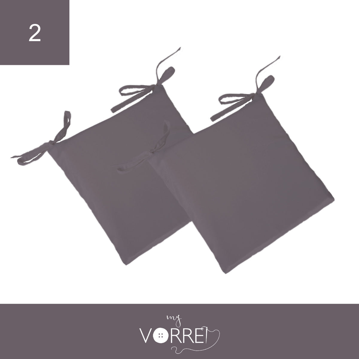 Cuscino Sedia Roma cm 40x40 spessore cm 4 sfoderabile con chiusura lampo | 2 pezzi