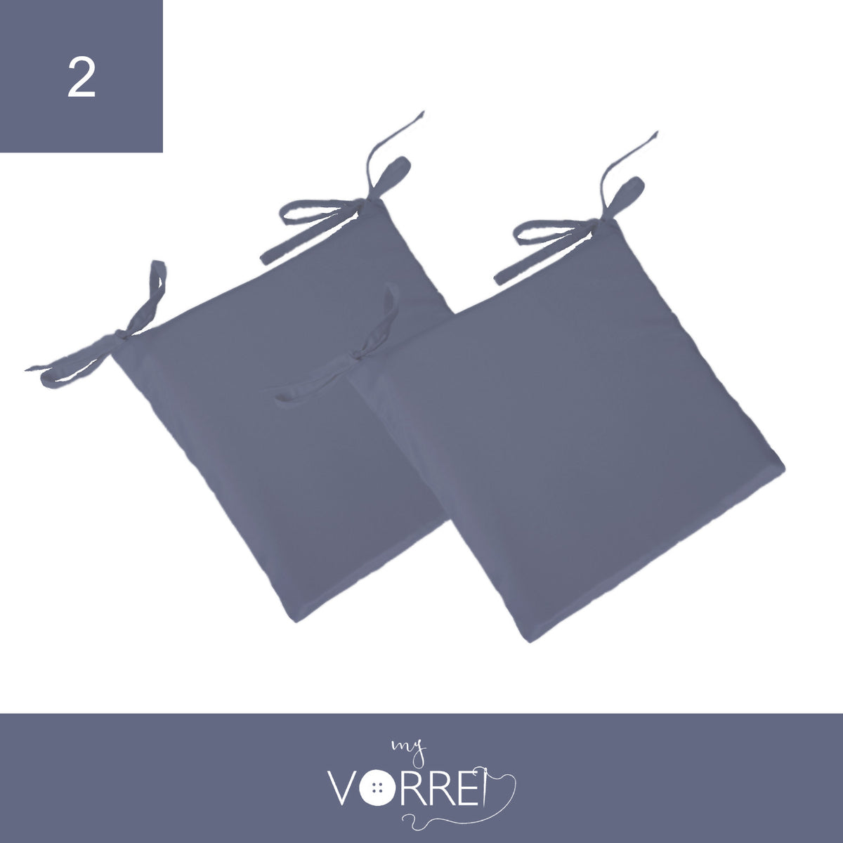 Cuscino Sedia Roma cm 40x40 spessore cm 4 sfoderabile con chiusura lampo | 2 pezzi