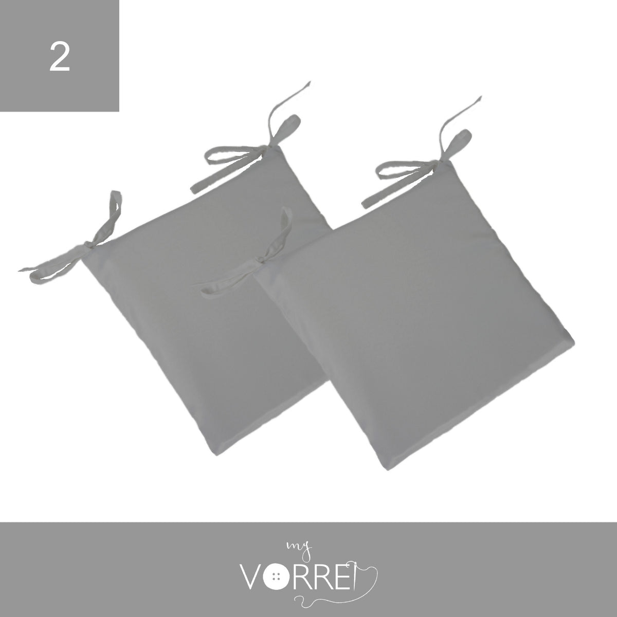 Cuscino Sedia Roma cm 40x40 spessore cm 4 sfoderabile con chiusura lampo | 2 pezzi