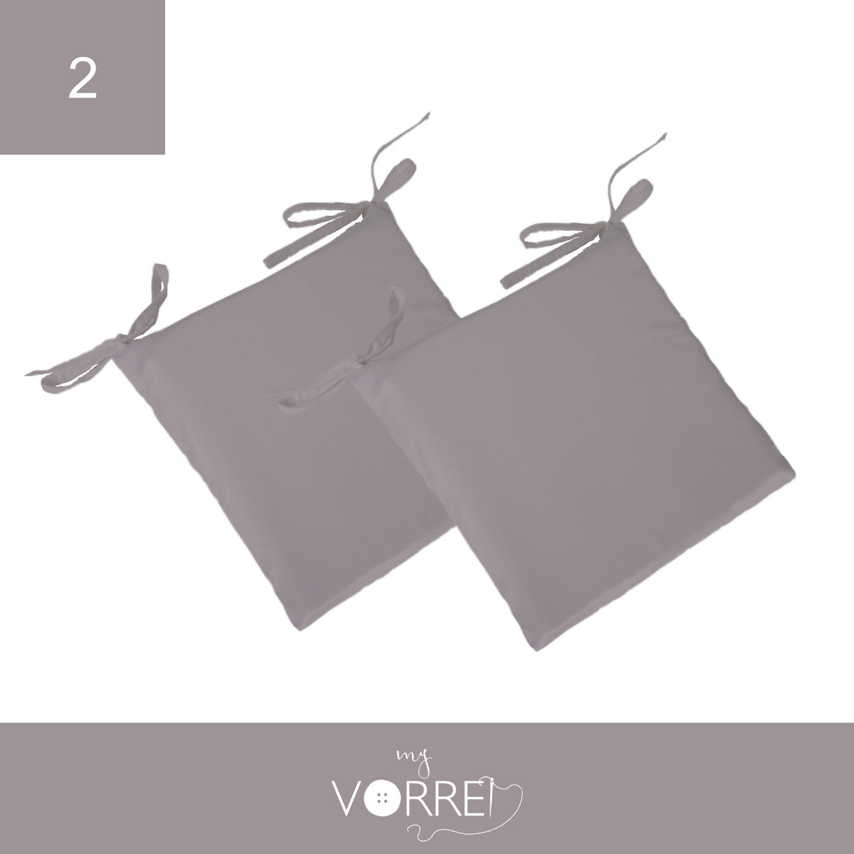 Cuscino Sedia Roma cm 40x40 spessore cm 4 sfoderabile con chiusura lampo | 2 pezzi