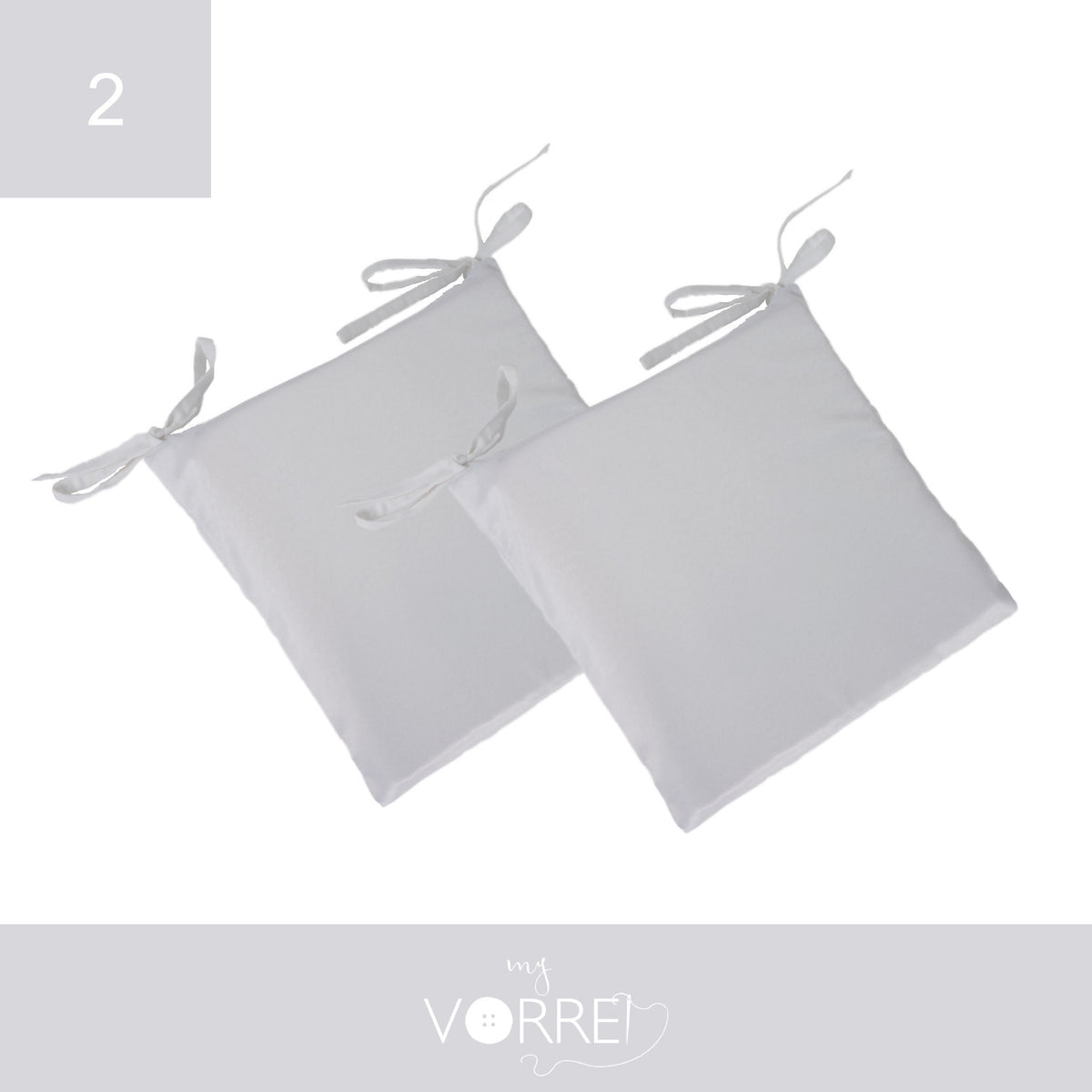 Cuscino Sedia Roma cm 40x40 spessore cm 4 sfoderabile con chiusura lampo | 2 pezzi