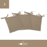 Cuscino Sedia Roma cm 40x40 spessore cm 4 sfoderabile con chiusura lampo | 3 pezzi