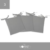 Cuscino Sedia Roma cm 40x40 spessore cm 4 sfoderabile con chiusura lampo | 3 pezzi
