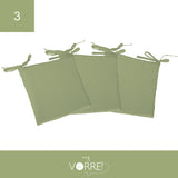 Cuscino Sedia Roma cm 40x40 spessore cm 4 sfoderabile con chiusura lampo | 3 pezzi