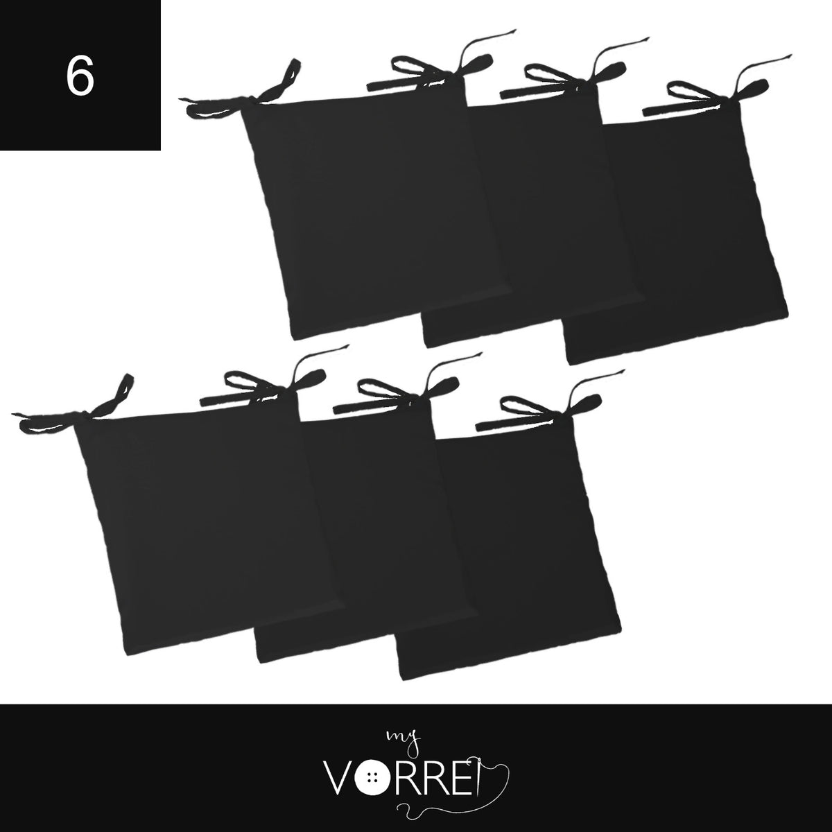Cuscino Sedia Roma cm 40x40 spessore cm 4 sfoderabile con chiusura lampo | 6 Pezzi