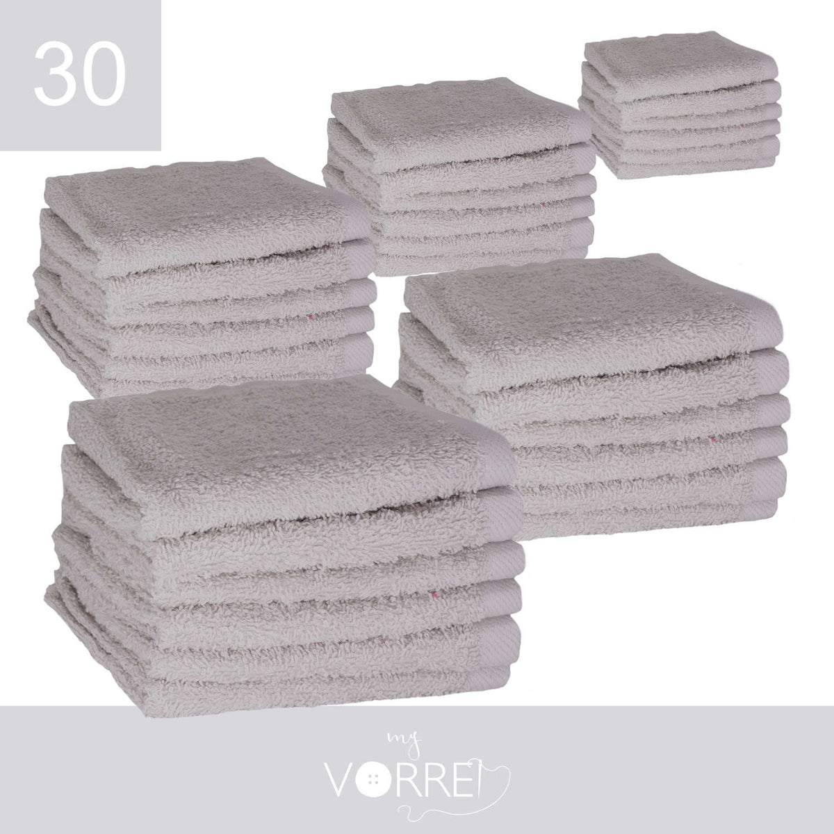Lavette Gr 420 MQ Cotone 100% | 30x30cm, Pacchetto da 30 Pezzi