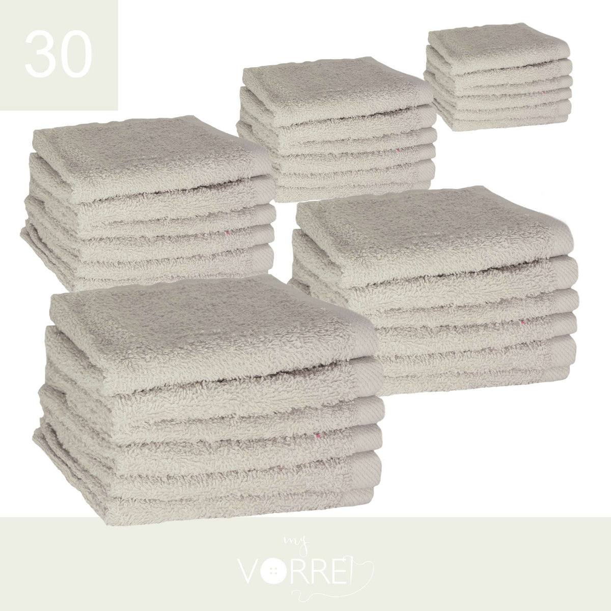 Lavette Gr 420 MQ Cotone 100% | 30x30cm, Pacchetto da 30 Pezzi