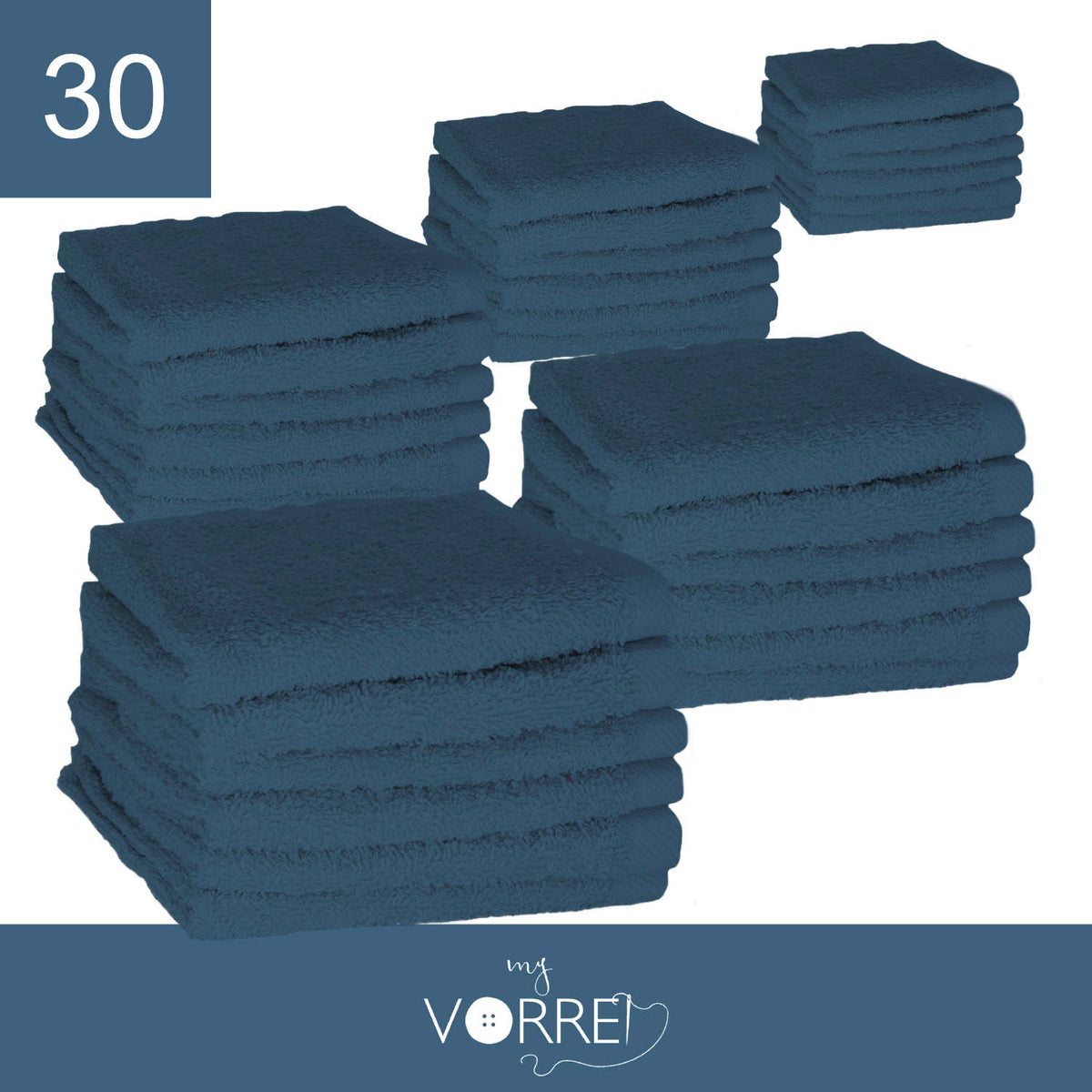 Lavette Gr 420 MQ Cotone 100% | 30x30cm, Pacchetto da 30 Pezzi