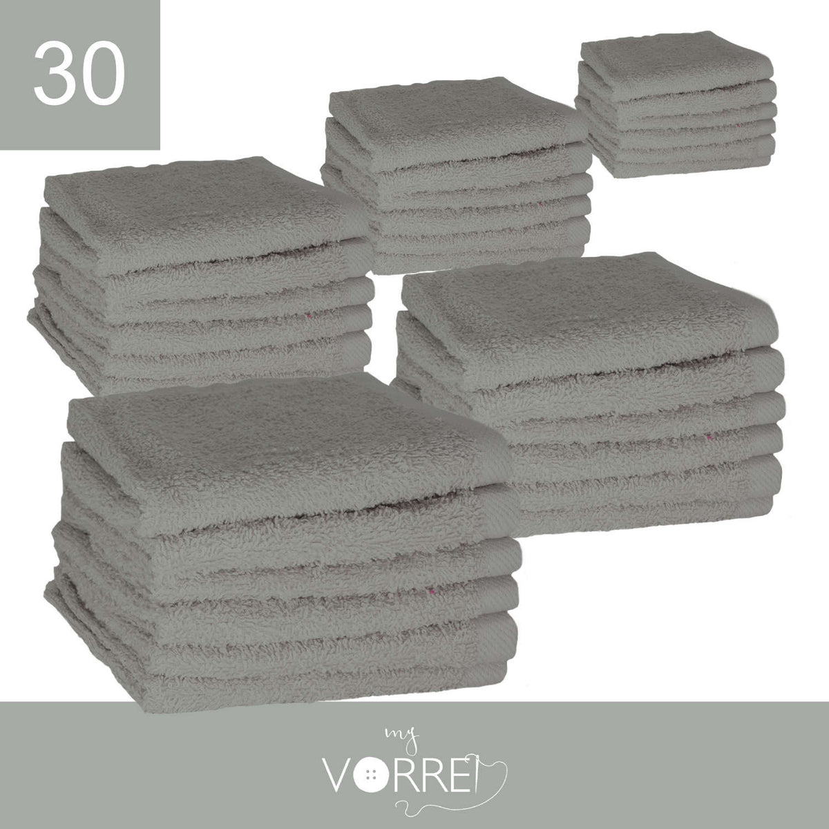 Lavette Gr 420 MQ Cotone 100% | 30x30cm, Pacchetto da 30 Pezzi
