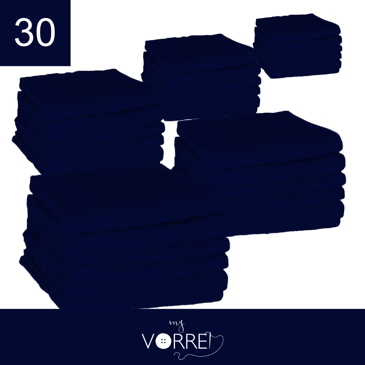 Lavette Gr 420 MQ Cotone 100% | 30x30cm, Pacchetto da 30 Pezzi
