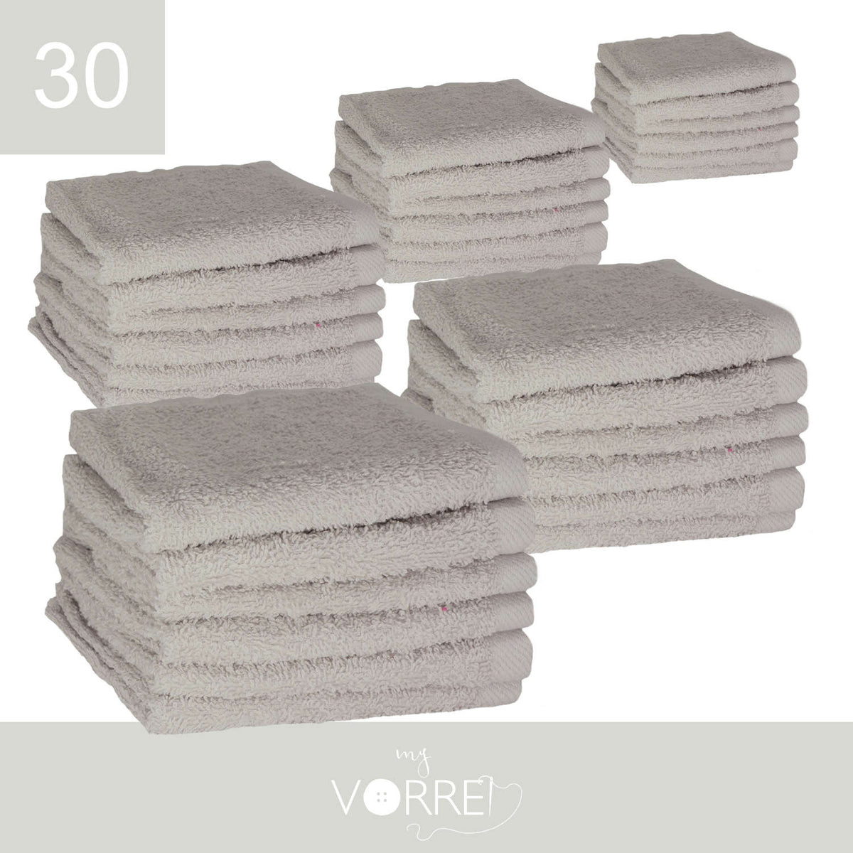 Lavette Gr 420 MQ Cotone 100% | 30x30cm, Pacchetto da 30 Pezzi