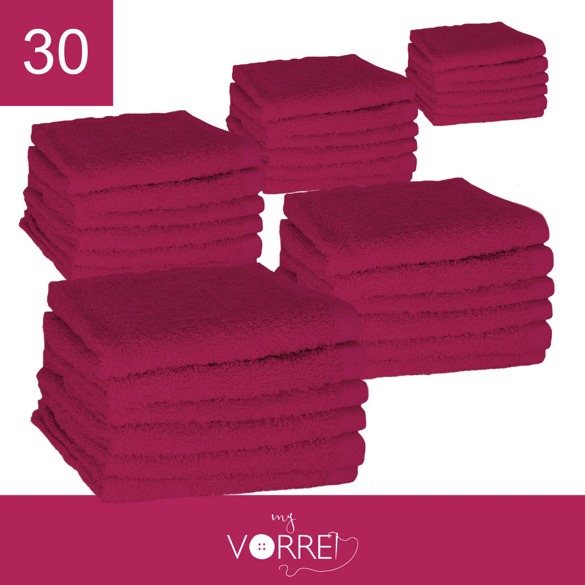 Lavette Gr 420 MQ Cotone 100% | 30x30cm, Pacchetto da 30 Pezzi