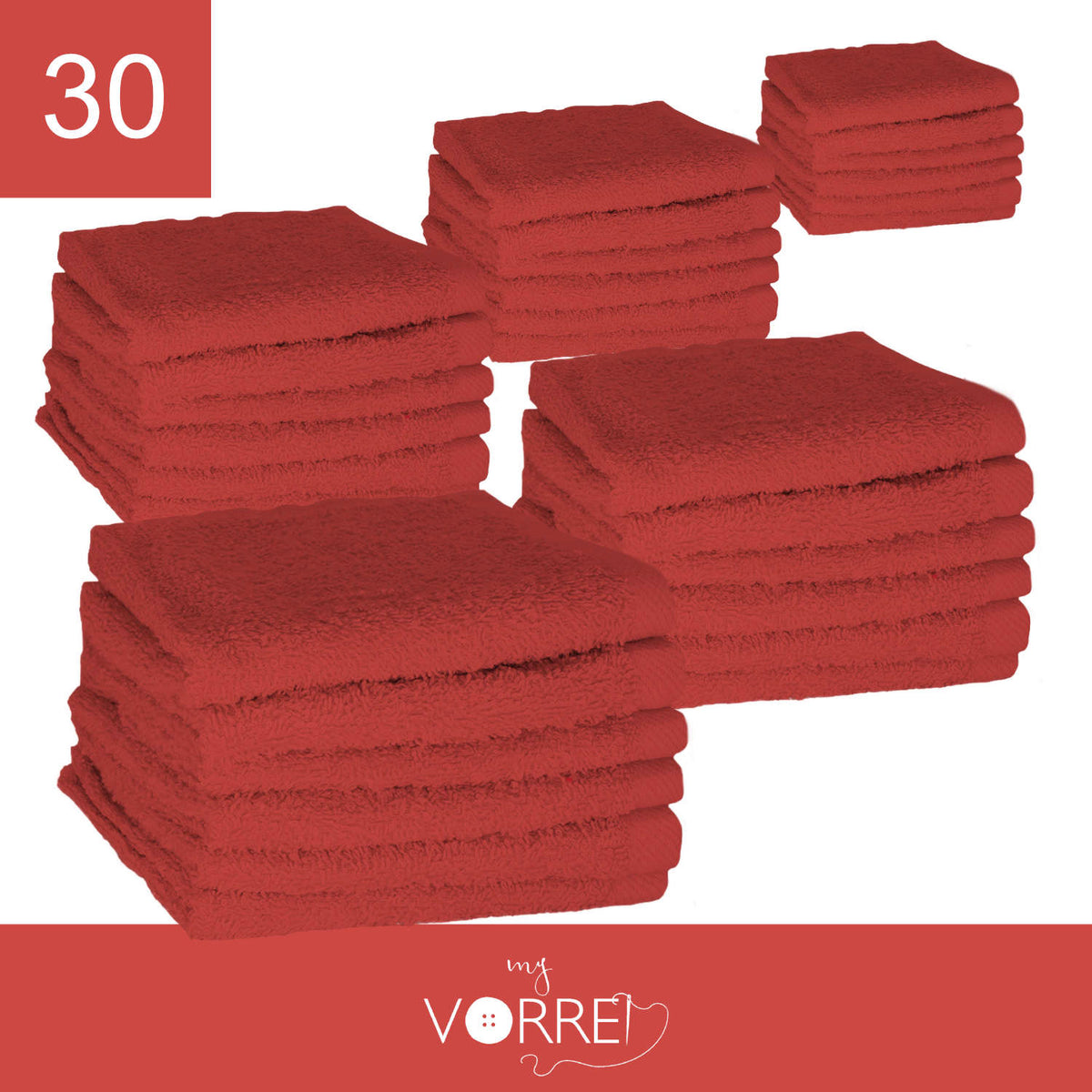Lavette Gr 420 MQ Cotone 100% | 30x30cm, Pacchetto da 30 Pezzi