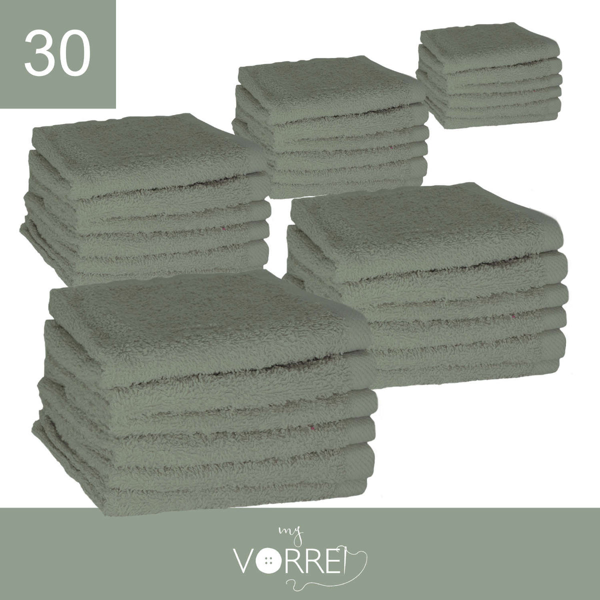 Lavette Gr 420 MQ Cotone 100% | 30x30cm, Pacchetto da 30 Pezzi