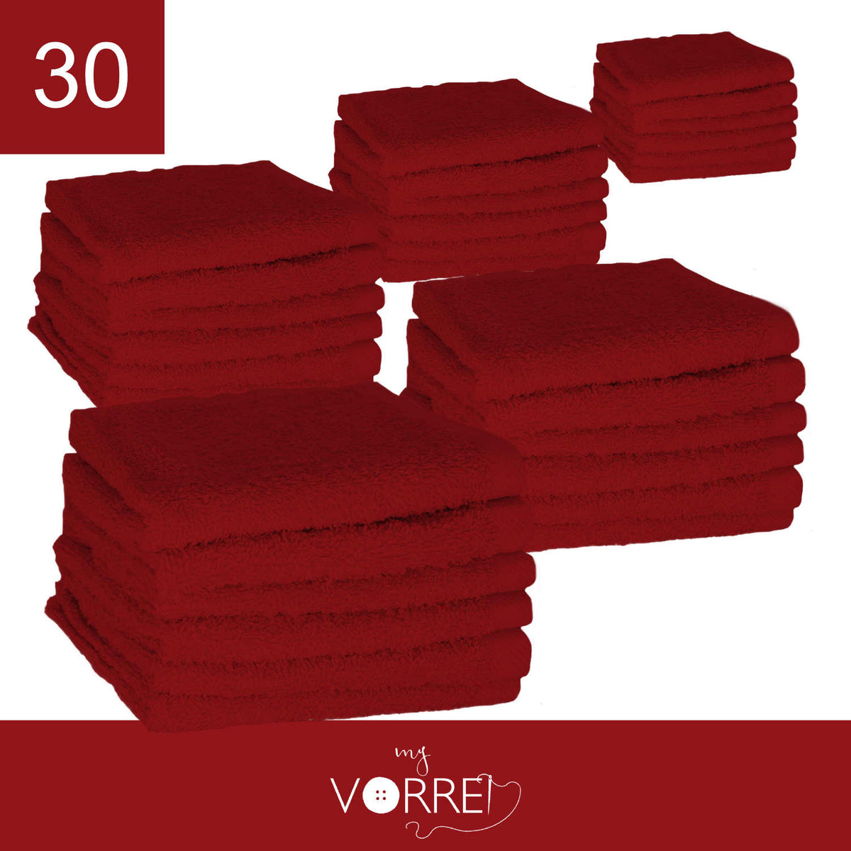 Lavette Gr 420 MQ Cotone 100% | 30x30cm, Pacchetto da 30 Pezzi