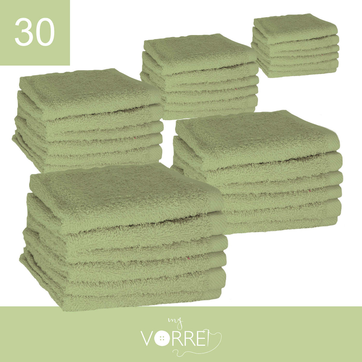 Lavette Gr 420 MQ Cotone 100% | 30x30cm, Pacchetto da 30 Pezzi