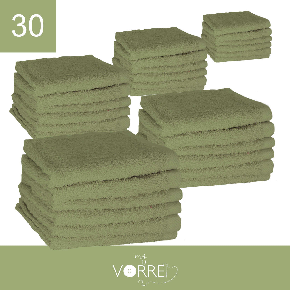 Lavette Gr 420 MQ Cotone 100% | 30x30cm, Pacchetto da 30 Pezzi