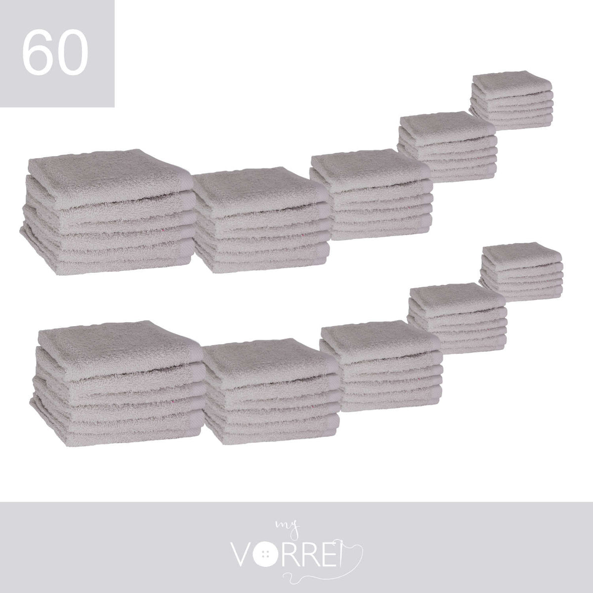 Lavette Gr 420 MQ Cotone 100% | 30x30cm, Pacchetto da 60 Pezzi