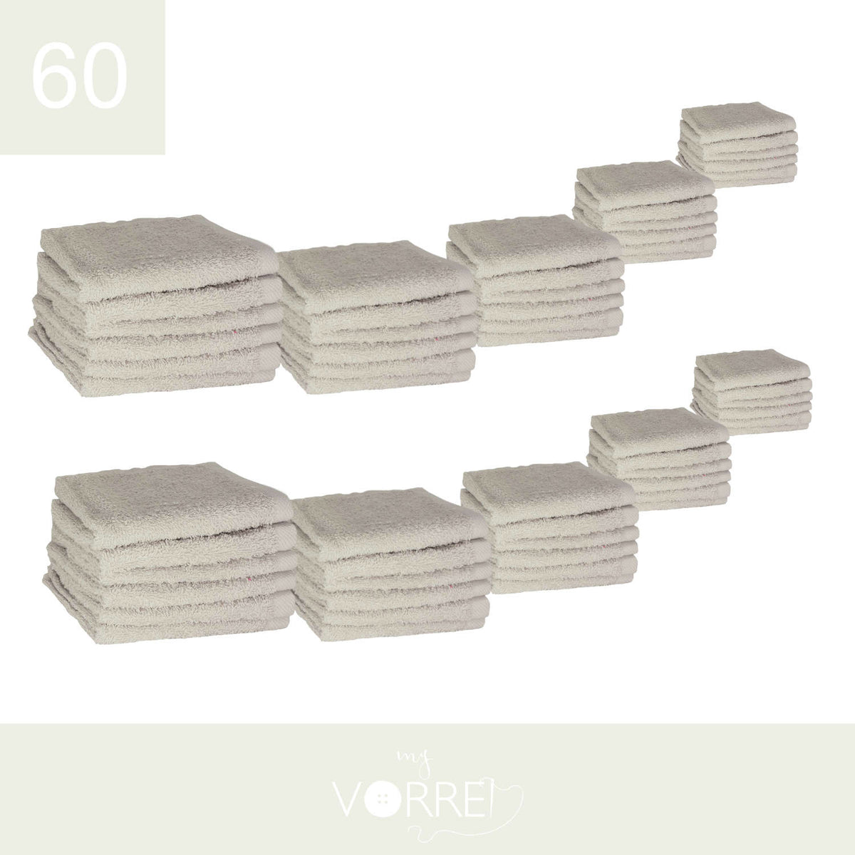 Lavette Gr 420 MQ Cotone 100% | 30x30cm, Pacchetto da 60 Pezzi