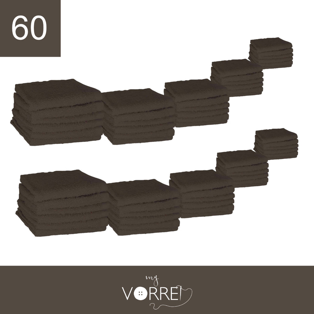 Lavette Gr 420 MQ Cotone 100% | 30x30cm, Pacchetto da 60 Pezzi