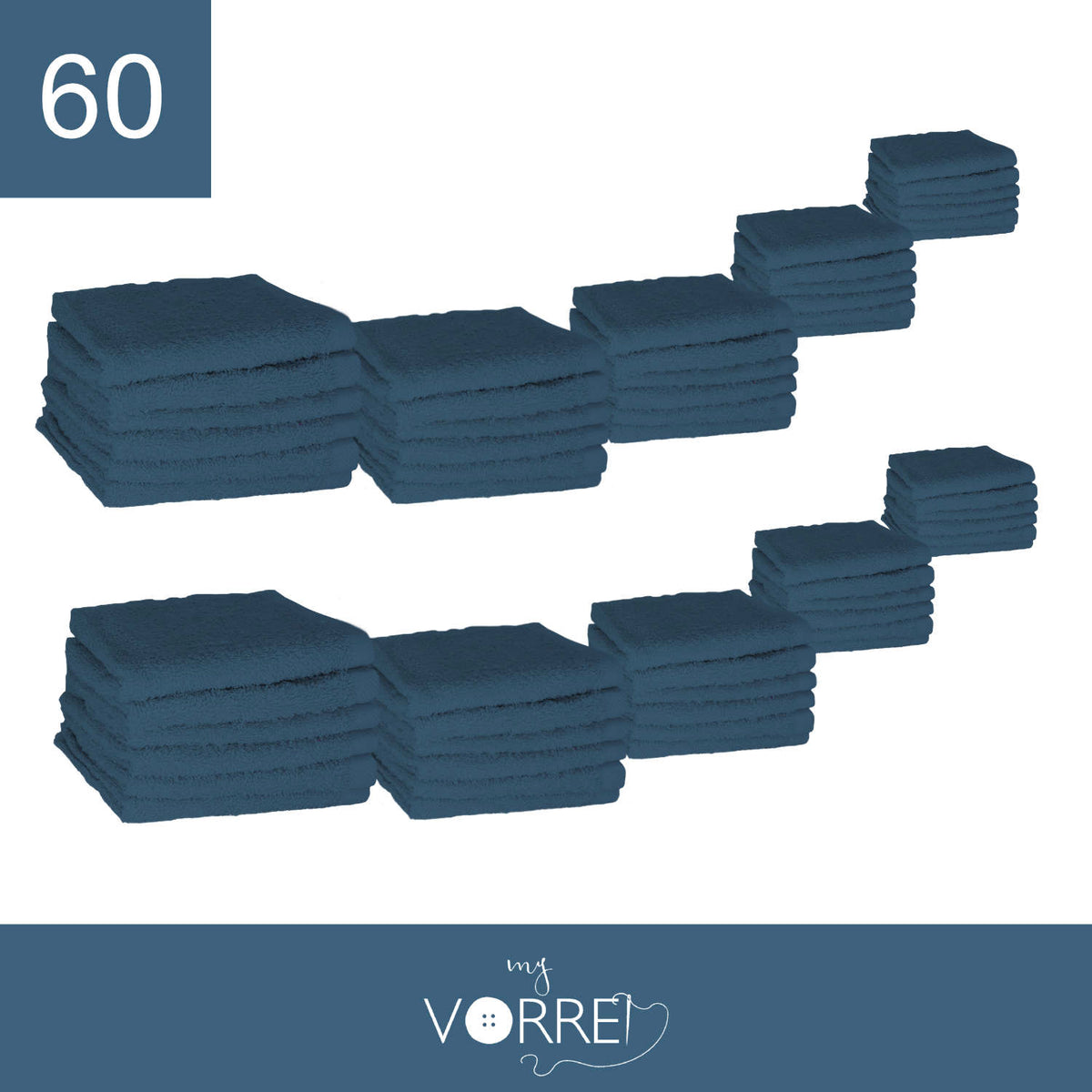 Lavette Gr 420 MQ Cotone 100% | 30x30cm, Pacchetto da 60 Pezzi