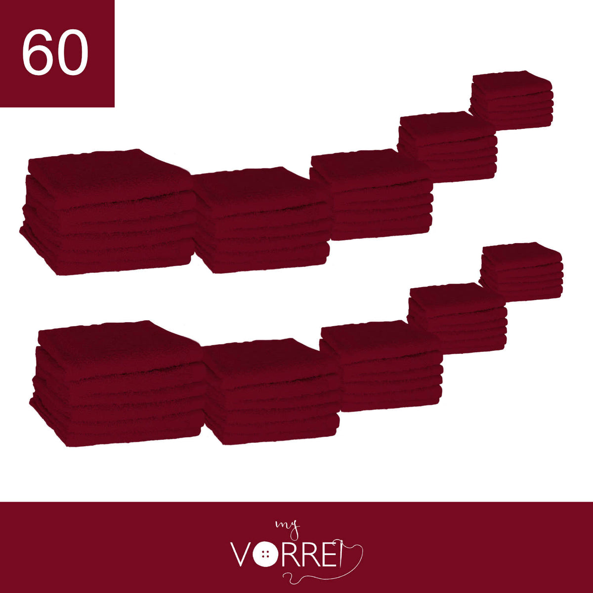 Lavette Gr 420 MQ Cotone 100% | 30x30cm, Pacchetto da 60 Pezzi