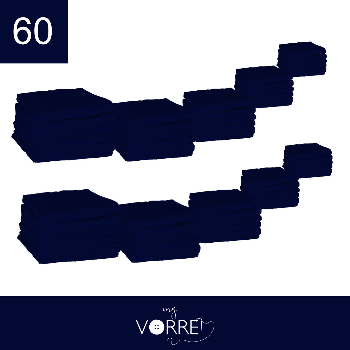 Lavette Gr 420 MQ Cotone 100% | 30x30cm, Pacchetto da 60 Pezzi