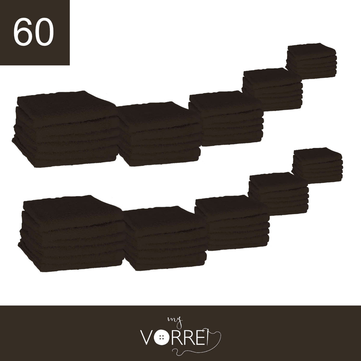 Lavette Gr 420 MQ Cotone 100% | 30x30cm, Pacchetto da 60 Pezzi
