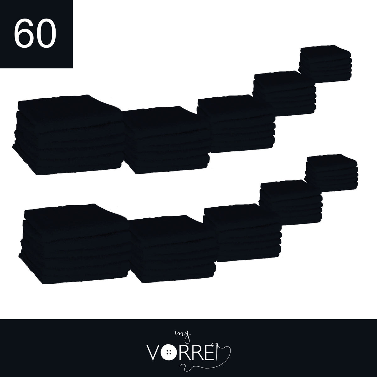 Lavette Gr 420 MQ Cotone 100% | 30x30cm, Pacchetto da 60 Pezzi