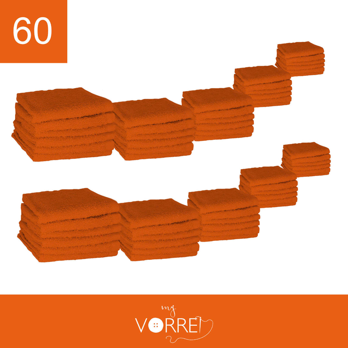 Lavette Gr 420 MQ Cotone 100% | 30x30cm, Pacchetto da 60 Pezzi