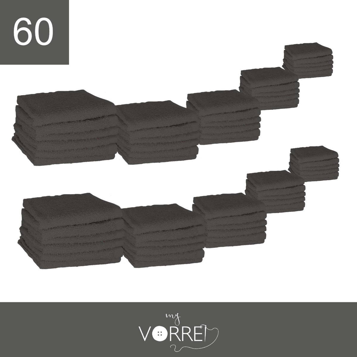 Lavette Gr 420 MQ Cotone 100% | 30x30cm, Pacchetto da 60 Pezzi