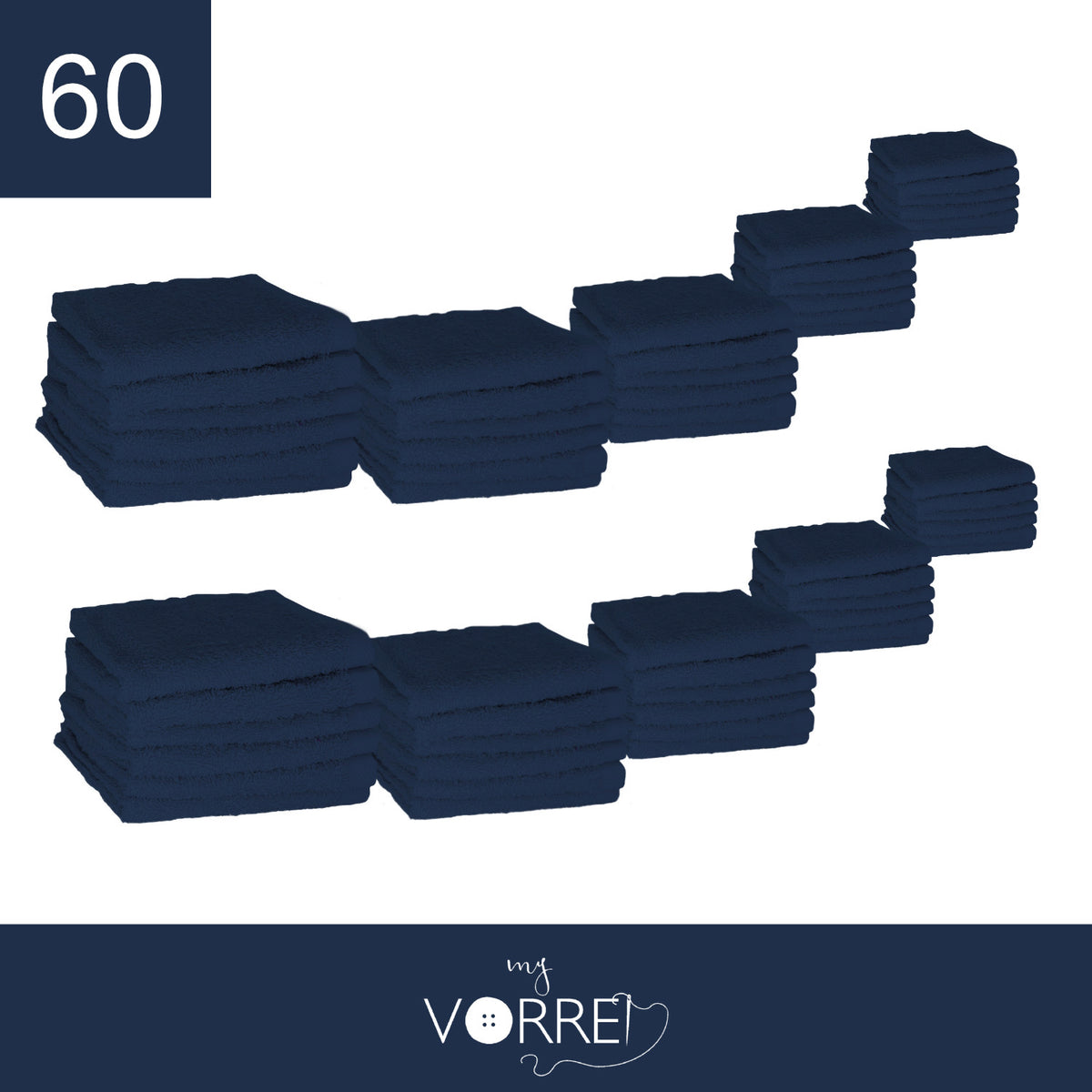 Lavette Gr 420 MQ Cotone 100% | 30x30cm, Pacchetto da 60 Pezzi