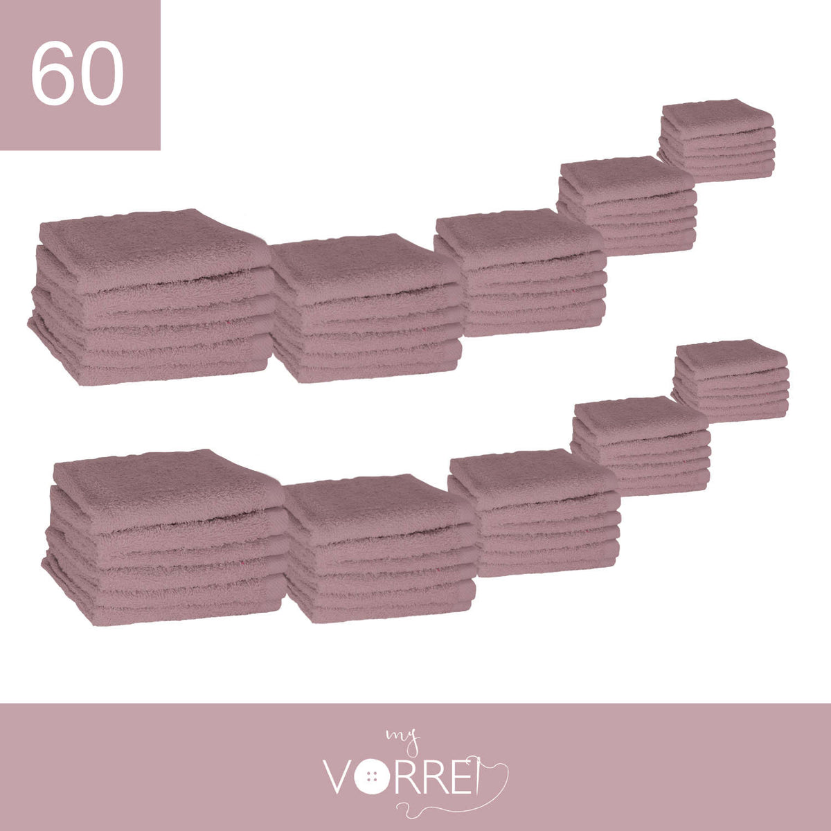 Lavette Gr 420 MQ Cotone 100% | 30x30cm, Pacchetto da 60 Pezzi