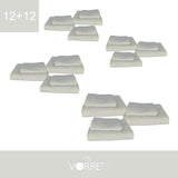 Coppia Spugna Viso+Ospite (12+12) Gr 450 MQ Cotone 100%| Misura Viso 60x110cm - Ospite 35x53cm