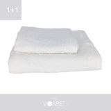 Coppia Spugna Viso+Ospite (1+1) Gr 450 MQ Cotone 100%| Misura Viso 60x110cm - Ospite 35x53cm