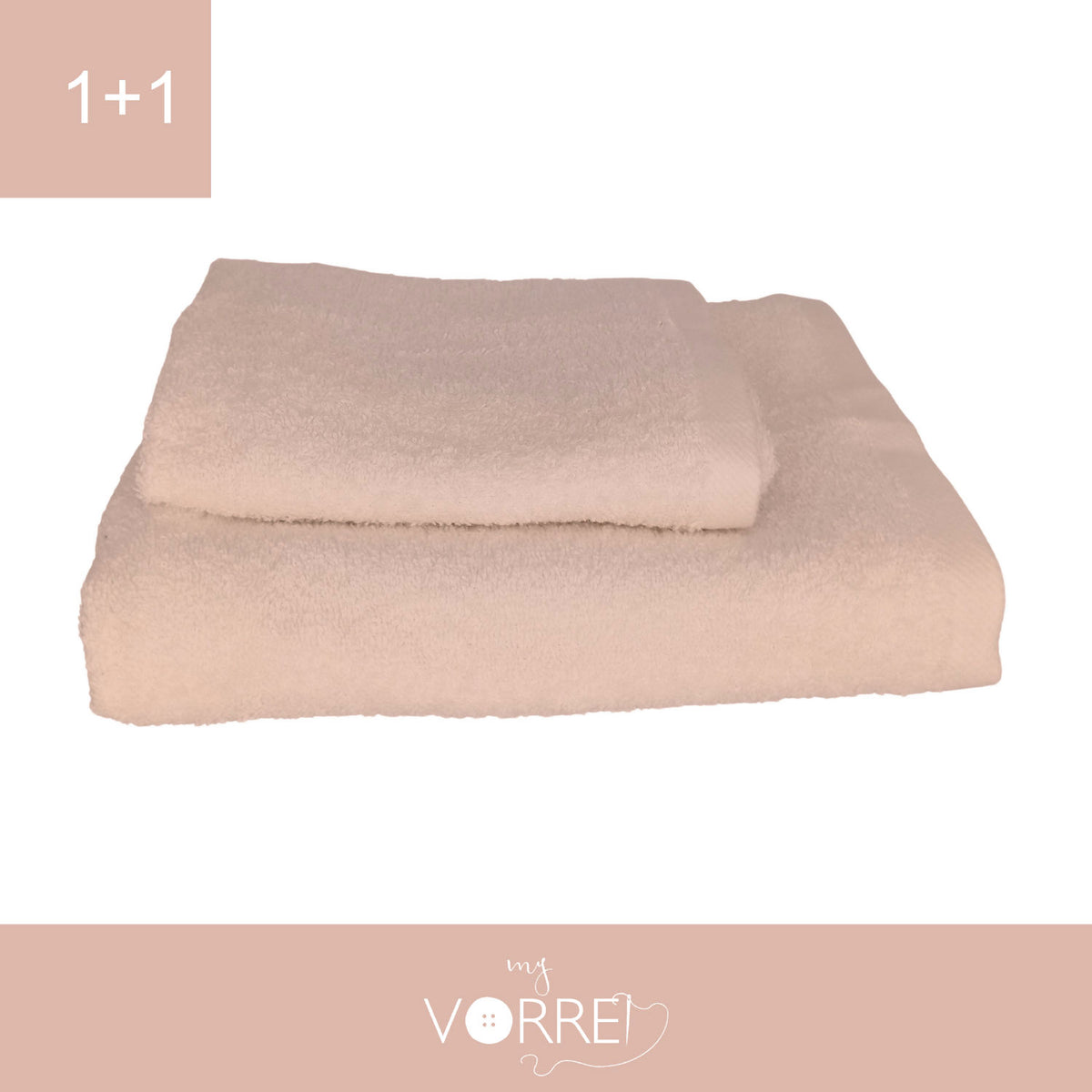 Coppia Spugna Viso+Ospite (1+1) Gr 450 MQ Cotone 100%| Misura Viso 60x110cm - Ospite 35x53cm