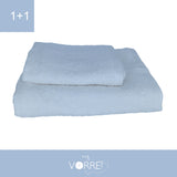 Coppia Spugna Viso+Ospite (1+1) Gr 450 MQ Cotone 100%| Misura Viso 60x110cm - Ospite 35x53cm