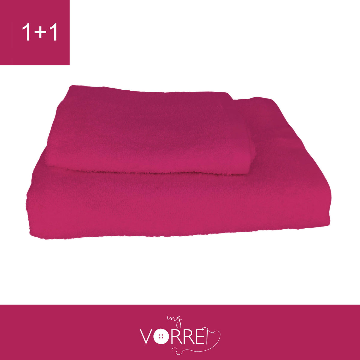 Coppia Spugna Viso+Ospite (1+1) Gr 450 MQ Cotone 100%| Misura Viso 60x110cm - Ospite 35x53cm