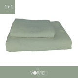 Coppia Spugna Viso+Ospite (1+1) Gr 450 MQ Cotone 100%| Misura Viso 60x110cm - Ospite 35x53cm